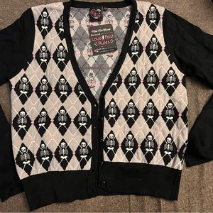 Too fast argyle skull cardigan xxl